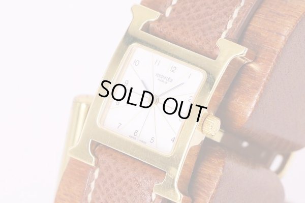 エルメス　Ｈウォッチ　HH1.210　白文字盤　サイド拡大