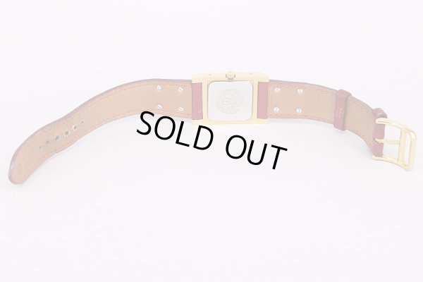 エルメス　メドール　白文字盤　革ベルト