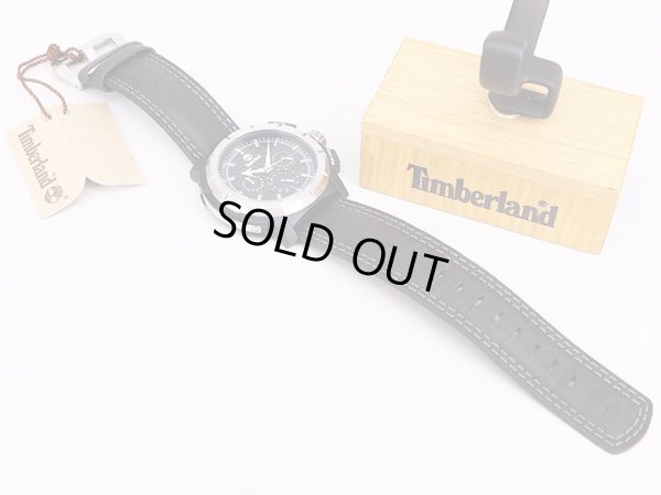 ティンバーランド　13325J　黒文字盤　ＳＳベゼル　革ベルト状態表面