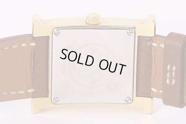 エルメス　Ｈウォッチ　HH1.210　白文字盤　裏面拡大