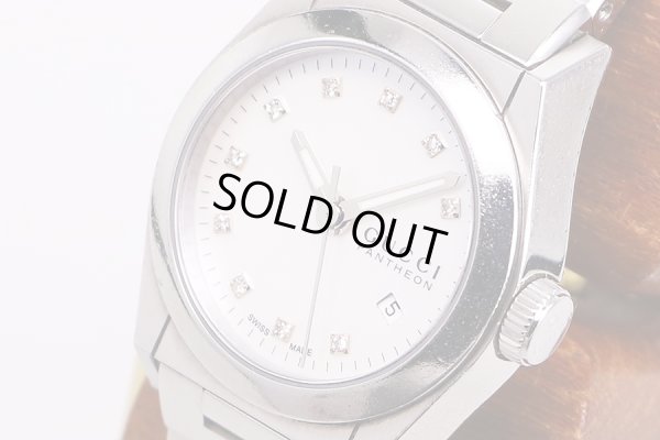 グッチ　パンテオン　YA115.5　シェル文字盤　10P　サイド拡大