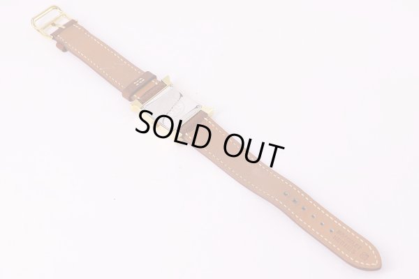 エルメス　Ｈウォッチ　HH1.210　白文字盤　革ベルト裏面状態