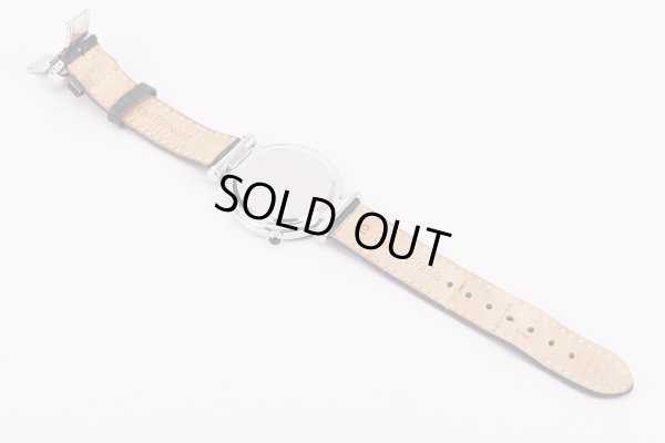 サントノーレ　オーデシー　紺文字盤　革ベルト状態裏面