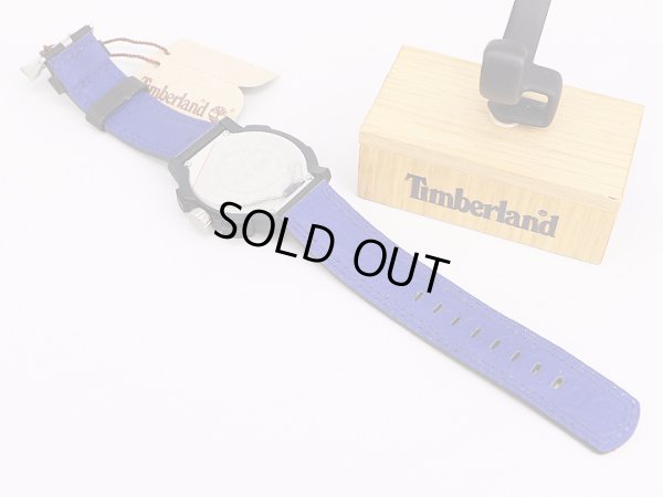 ティンバーランド　13325J　黒文字盤　ＳＳベゼル　革ベルト裏面状態