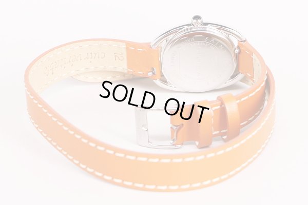 サントノーレ　カリスマ　銀文字盤　革ベルト