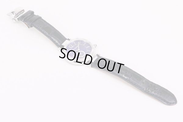 サントノーレ　オーデシー　紺文字盤　革ベルト状態表面