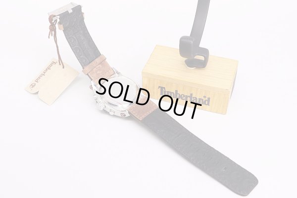 ティンバーランド　13331J　黒文字盤　プラベゼル　革ベルト状態裏面