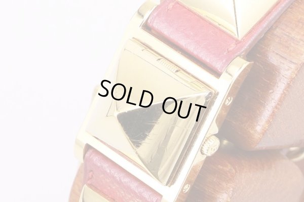 エルメス　メドール　白文字盤　サイド拡大