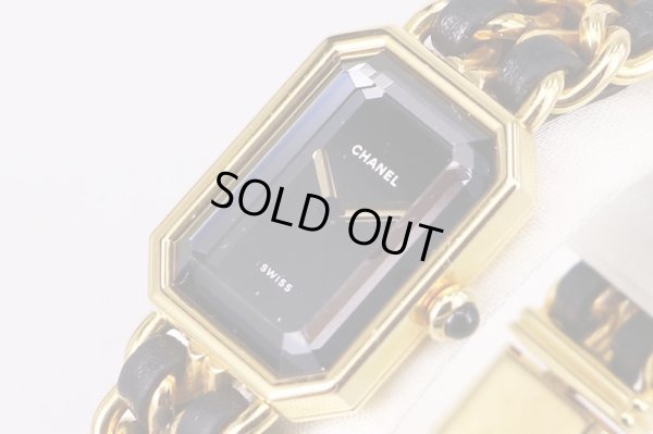 シャネル　プルミエール　Ｍ　黒文字盤　サイド拡大