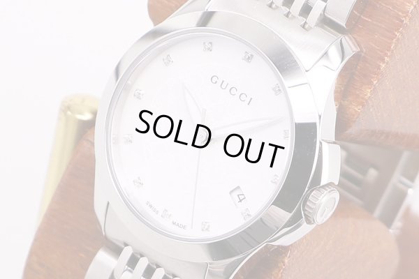 グッチ　タイムレス　126.5　シェル文字盤　12Ｐ　サイド拡大