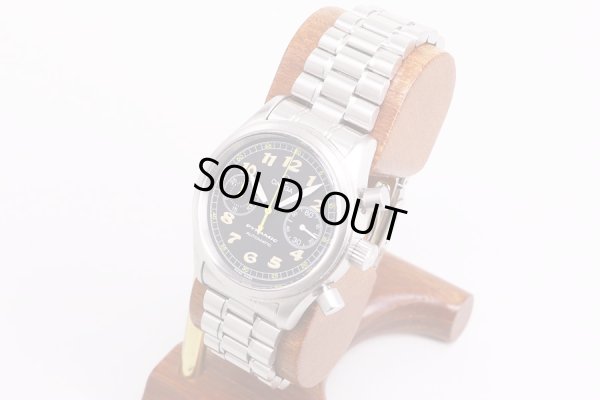 オメガ　ダイナミック　クロノ　5240.50　黒文字盤　橙インデックス　サイド