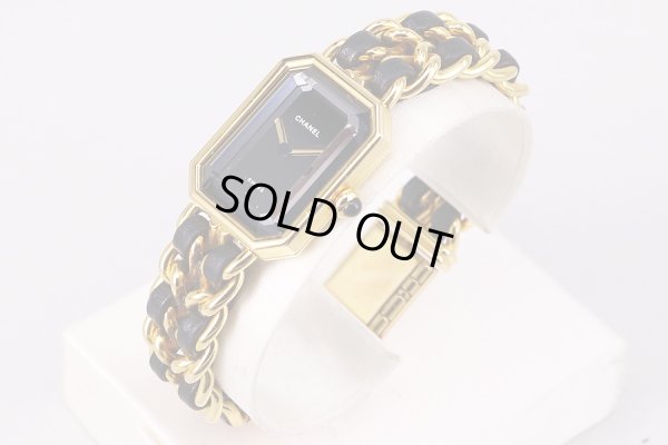 シャネル　プルミエール　Ｍ　黒文字盤　サイド