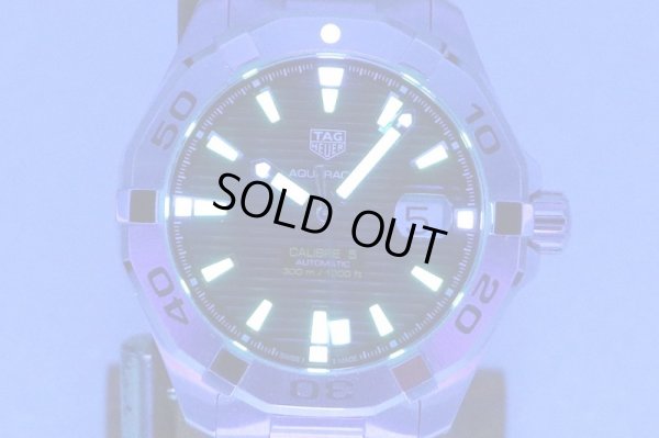 タグホイヤー　アクアレーサー　WAY2010　黒文字盤　夜間照明