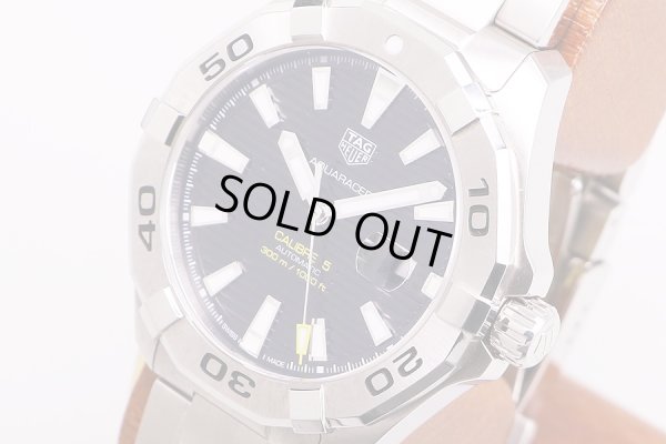 タグホイヤー　アクアレーサー　WAY2010　黒文字盤　サイド拡大