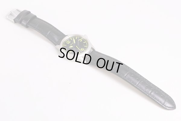 ジン　656bpr　黒文字盤　黄色インデックス　ビームス限定　革ベルト状態　表面