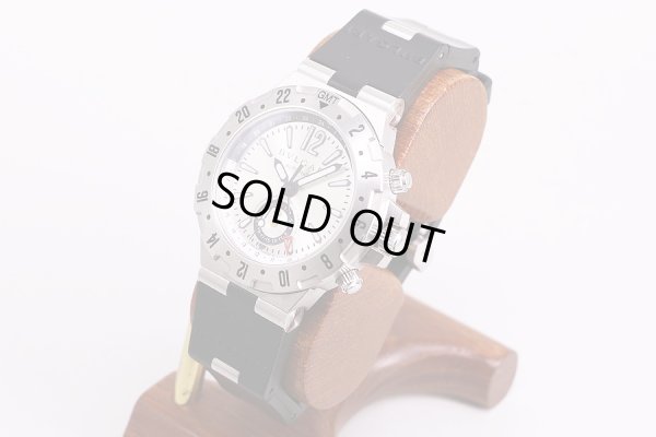 ブルガリ　ディアゴノ　GMT40S　銀文字盤　サイド