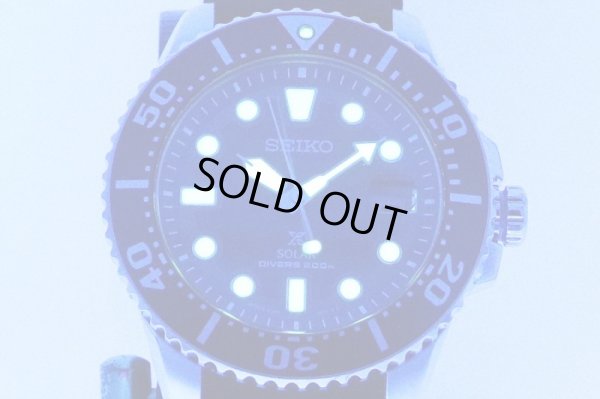 セイコー　プロスペック　ソーラーダイバー200m　SBDJ019　黒文字盤　ライト