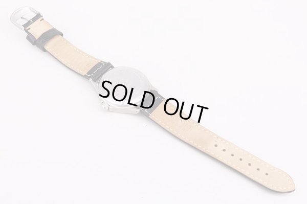 ジン　656bpr　黒文字盤　黄色インデックス　ビームス限定　革ベルト状態　裏面