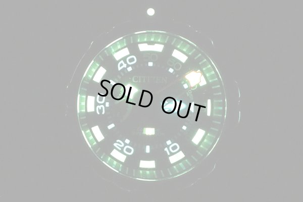 シチズン　アクアランド　BN2024-05E　黒文字盤　ライト暗闇