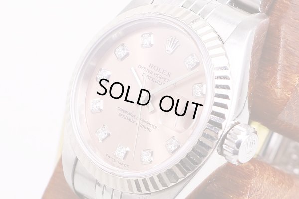 ロレックス　69174G　U995752　ピンク文字盤　新10P　サイド拡大