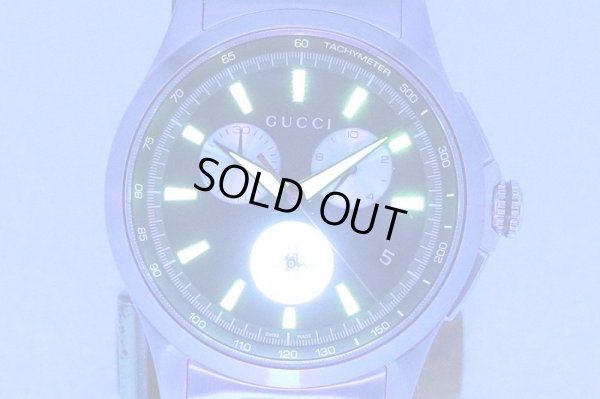 グッチ　Ｇタイムレス　クロノ　126.2　黒文字盤　蜂　ライト