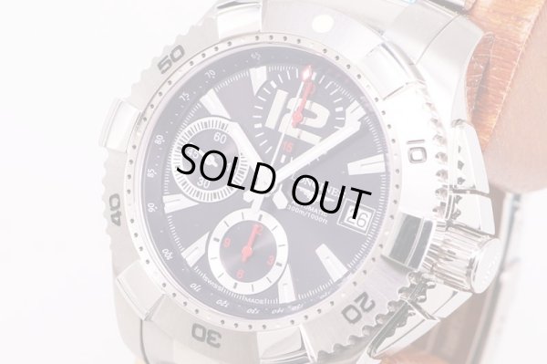 ロンジン　ハイドロコンクエスト　クロノ　L3.651.4　黒文字盤　サイド拡大