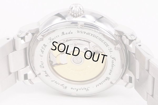 フレデリック・コンスタント　F303/310　オープンハート　黒文字盤　裏面拡大