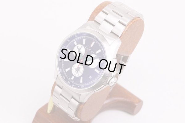 グッチ　Ｇタイムレス　クロノ　126.2　黒文字盤　蜂　サイド