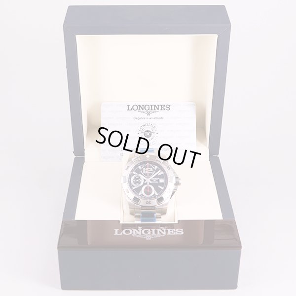 ロンジン　ハイドロコンクエスト　クロノ　L3.651.4　黒文字盤　箱、無記名保証書