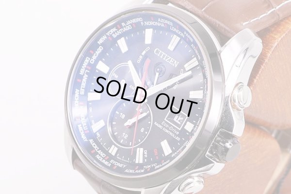 シチズン　ダブルダイレクトフライト　AT9065-00E　黒文字盤　サイド拡大