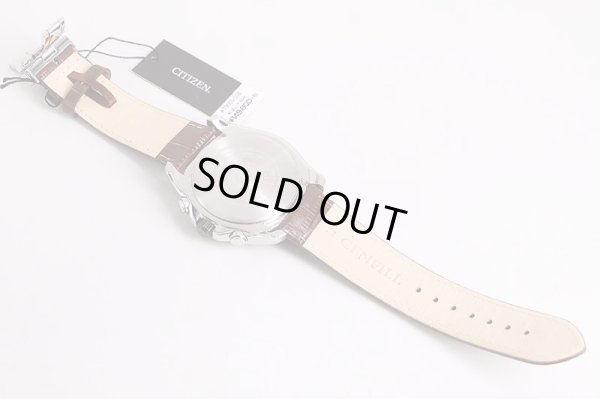 シチズン　ダブルダイレクトフライト　AT9065-00E　黒文字盤　革ベルト状態　裏面