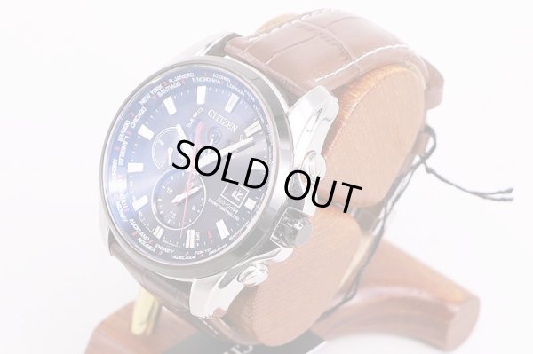 シチズン　ダブルダイレクトフライト　AT9065-00E　黒文字盤　サイド