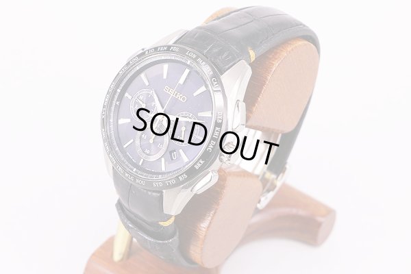 セイコー　フライトエキスパート　SAGA221　8B92-OAPO　黒文字盤　サイド