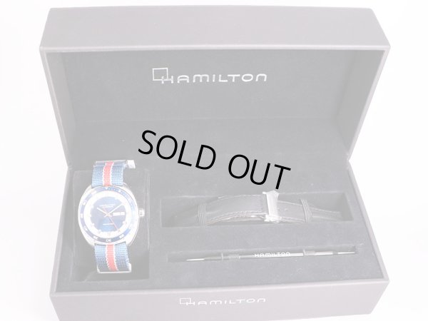 ハミルトン　パンユーロ　H354050　青文字盤　箱