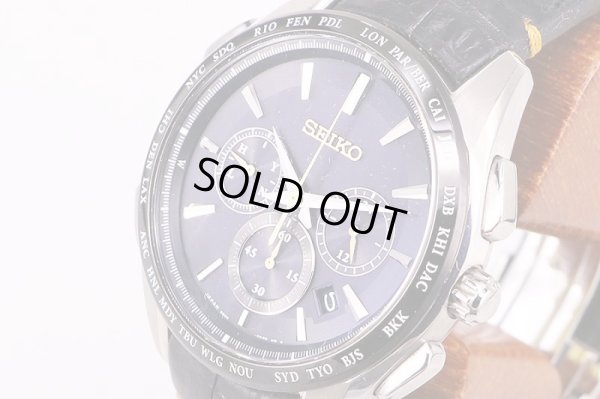 セイコー　フライトエキスパート　SAGA221　8B92-OAPO　黒文字盤　サイド拡大