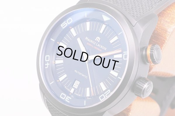 モーリス・ラクロア　ポントスS　ダイバー　PT6248　黒文字盤　サイド拡大