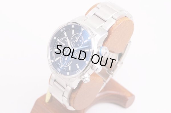 モーリス・ラクロア　ポントスＳ　クロノ　PT6008　黒文字盤　ナトーブルー　サイド