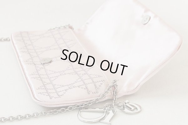 クリスチャンディオール　パーティバッグ　(ピンク・ラインストーン)　中身(2)