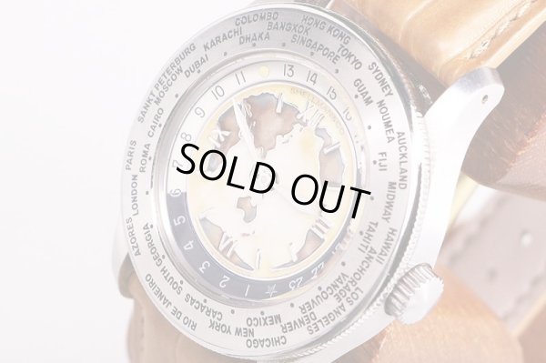 シェルマン　ワールドタイム　ミニッツリピーター　クロワゾネ　茶文字盤　サイド拡大