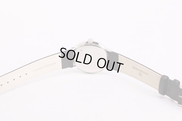 ユンハンス　ｄｅｓｉｇｎ　マックス・ビル　27　3700　銀文字盤　革ベルト