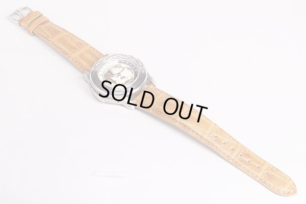 シェルマン　ワールドタイム　ミニッツリピーター　クロワゾネ　茶文字盤　革ベルト状態　表面