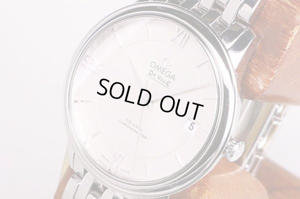 オメガ　デビル　プレステージCOX　424.10.37　銀文字盤　サイド拡大