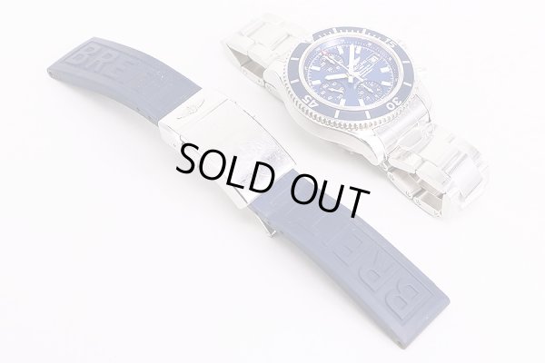 ブライトリング　スーパーオーシャン　クロノグラフ　Ａ１３３１１　紺文字盤　ラバーベルト