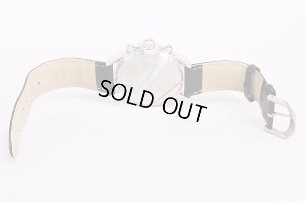 ツェッペリン　７６８０－１　クロノグラフ　銀文字盤　革ベルト