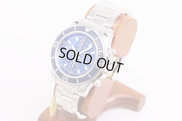 ブライトリング　スーパーオーシャン　クロノグラフ　Ａ１３３１１　紺文字盤　サイド