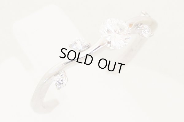 星の砂　PT900ダイアイリリング 0.34 2.80g　サイド(2)