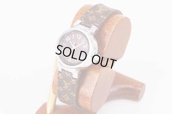 ルイヴィトン　タンブール　Ｑ１２１１　茶文字盤　サイド