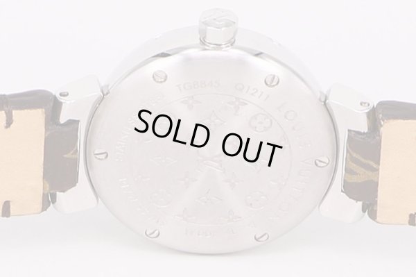 ルイヴィトン　タンブール　Ｑ１２１１　茶文字盤　裏面拡大