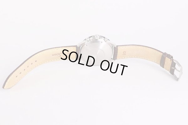 ジン　103.B　クロノグラフ　黒文字盤　革ベルト