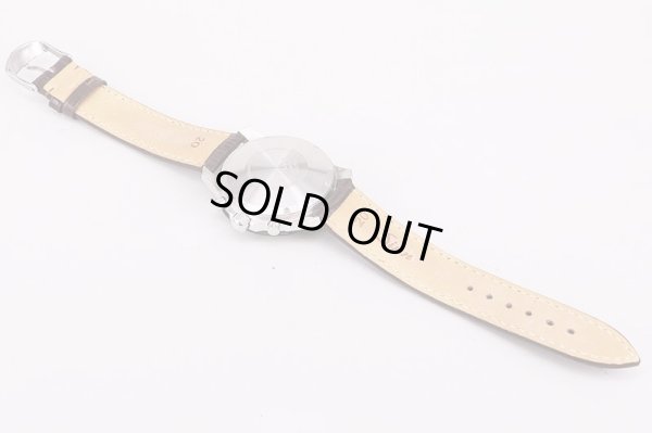 ジン　103.B　クロノグラフ　黒文字盤　革ベルト状態　裏面